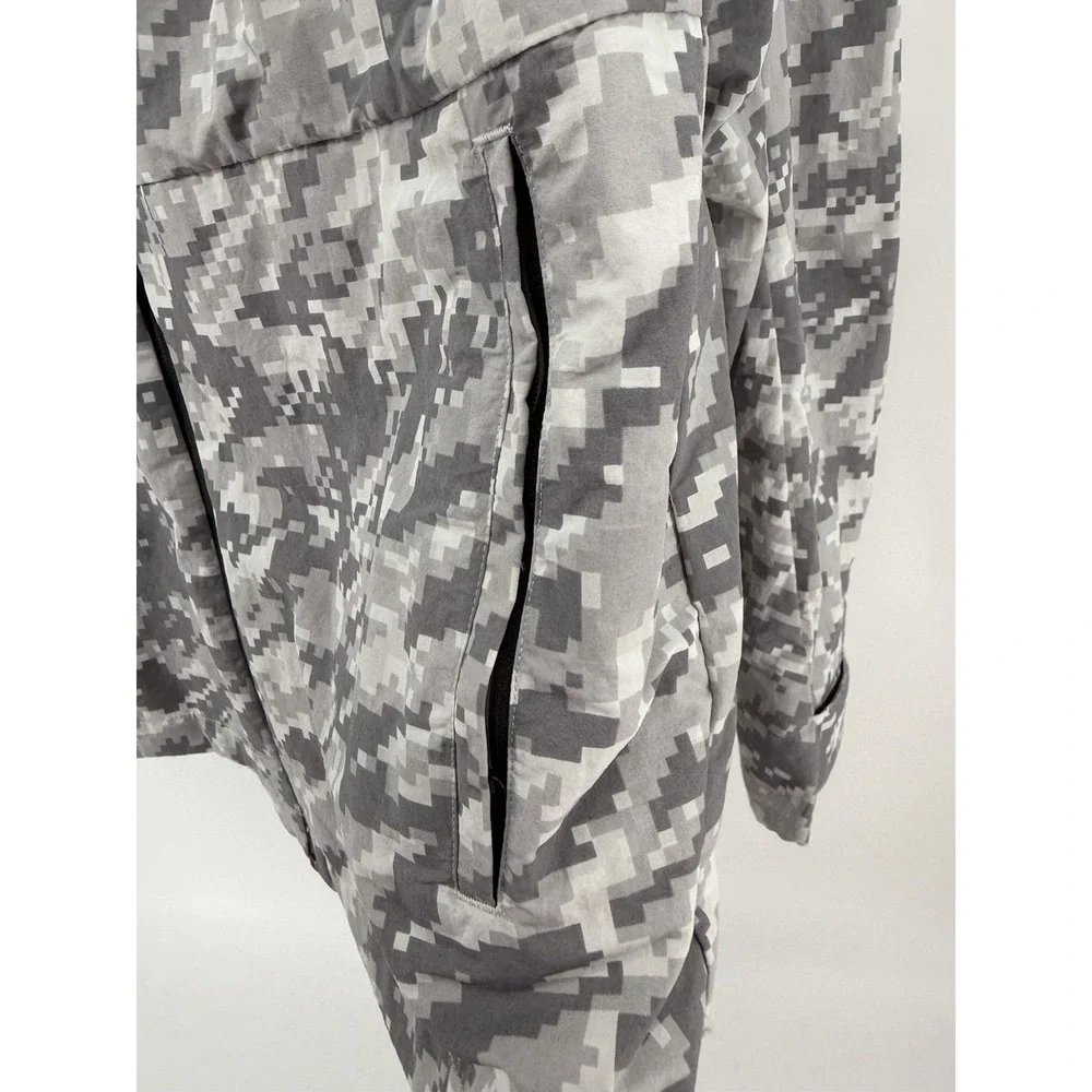 Adidas Mens ID Reflective Track Jacket Gray Digital Camouflage Full Zip Hooded S